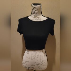 Zara Classic Black Crop Top